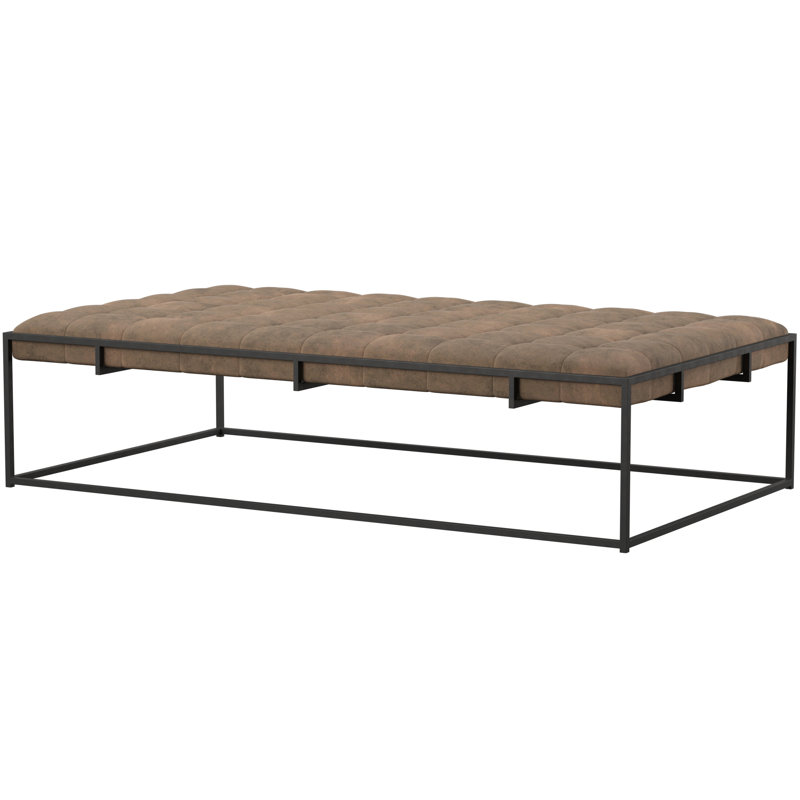Stoehr Tufted Genuine Leather Bench AllModern